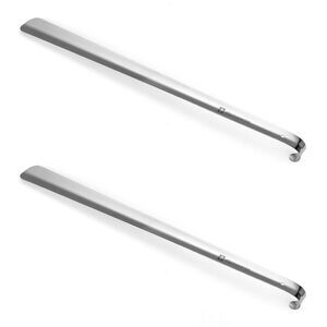 Alpine Swiss Metal Shoe Horn Long Handle 20” or 16” Shoe Helper Steel Shoehorn
